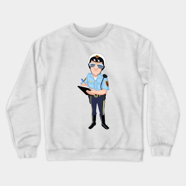 Policeman Crewneck Sweatshirt by DigiToonsTreasures